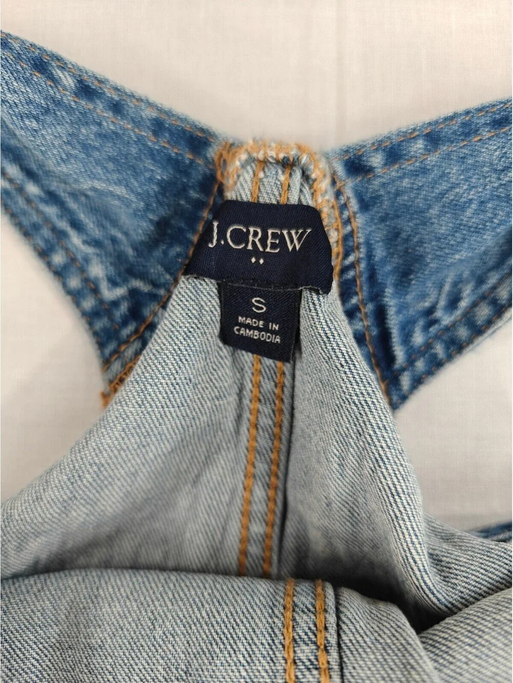 Vintage J.Crew Denim Overalls Light Wash Size S